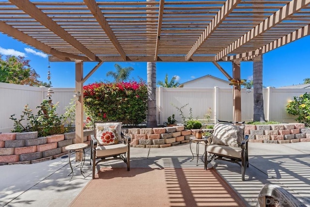 view of patio / terrace with a pergola