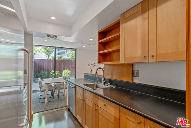 kitchen featuring stainless steel appliances and sink