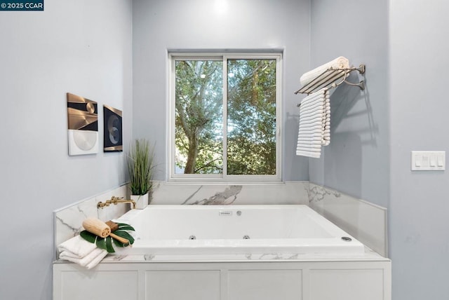 bathroom with a bathing tub