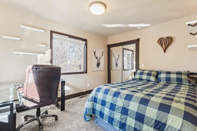 view of carpeted bedroom