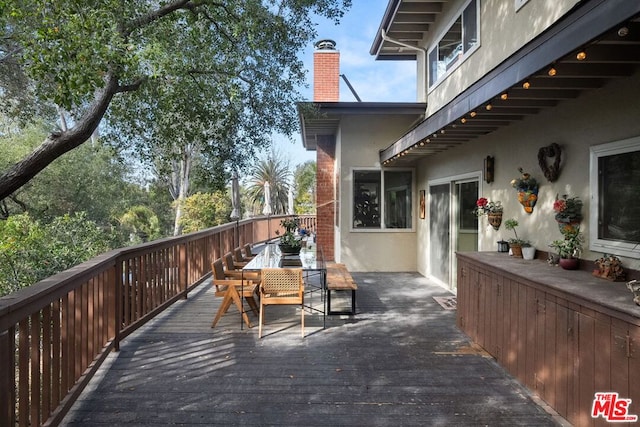 view of wooden deck