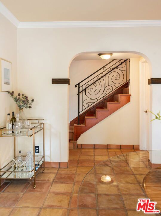 stairs with ornamental molding