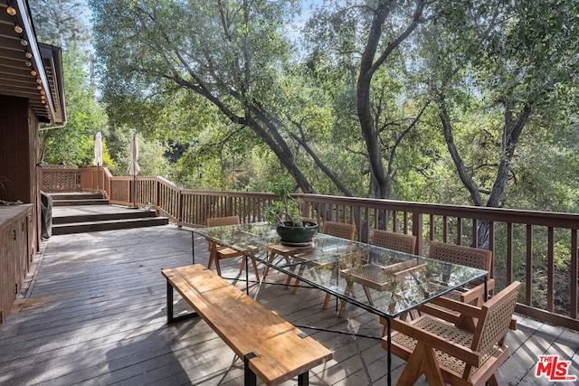 view of wooden terrace