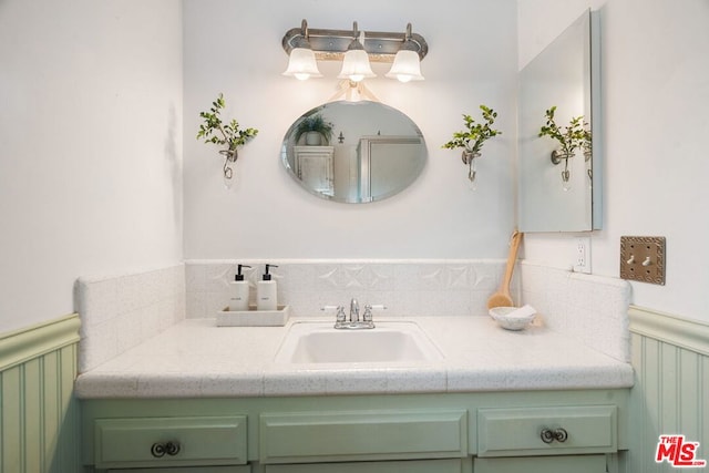 bathroom featuring vanity