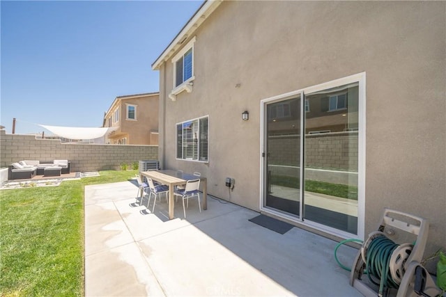 view of patio featuring outdoor lounge area