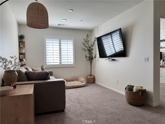 view of carpeted living room