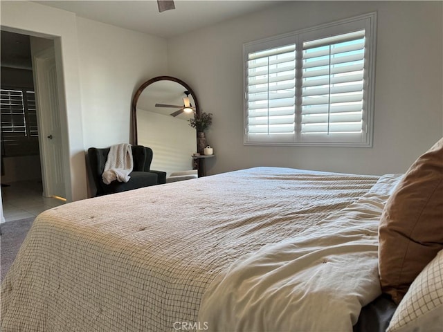 view of tiled bedroom