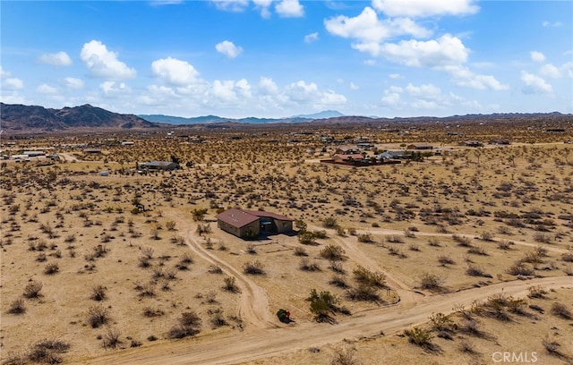 aerial view featuring a mountain view