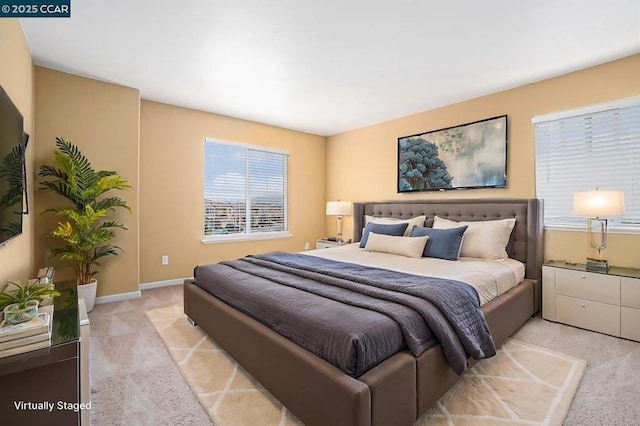 view of carpeted bedroom