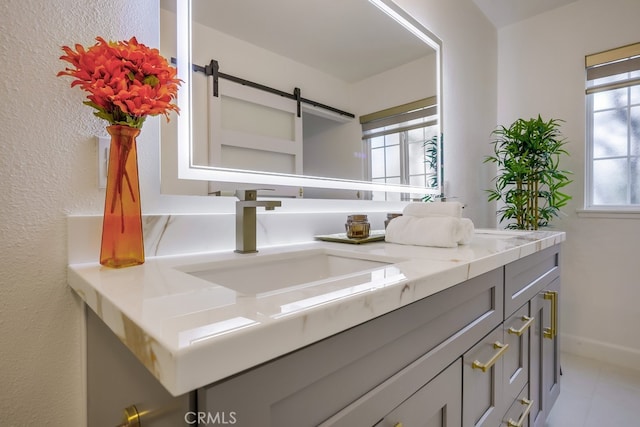 bathroom featuring vanity