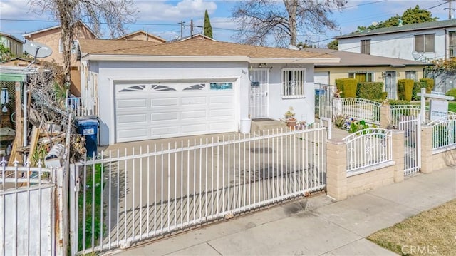 ranch-style house with a garage