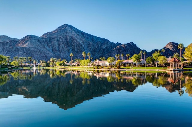 property view of water featuring a mountain view