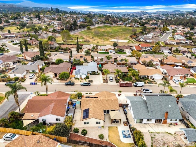 bird's eye view featuring a mountain view