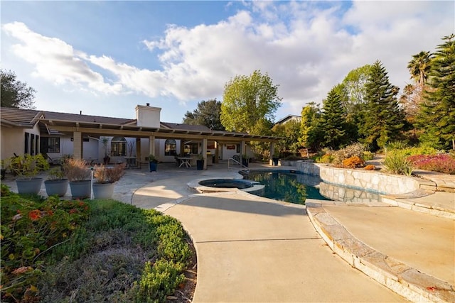 view of pool with a patio area