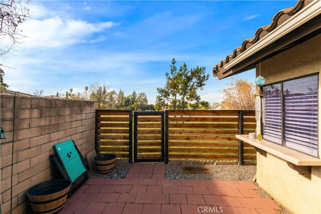 view of patio / terrace featuring a fenced backyard