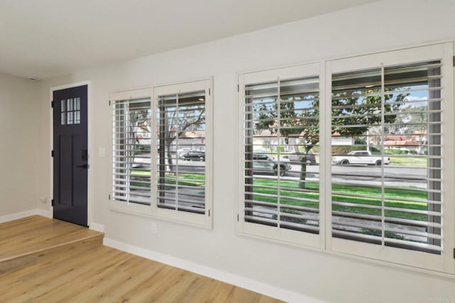 entrance foyer featuring hardwood / wood-style floors