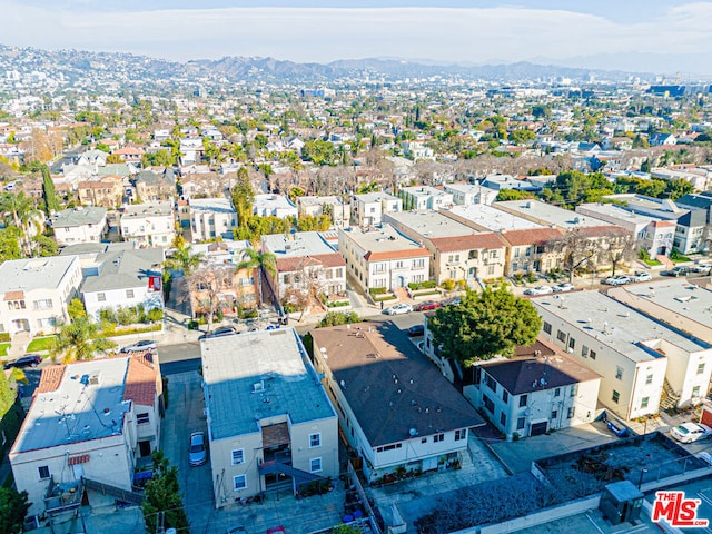 bird's eye view featuring a mountain view