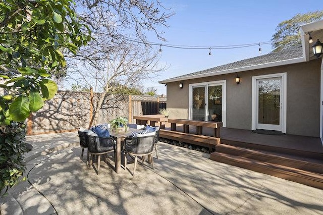 view of patio / terrace with a deck