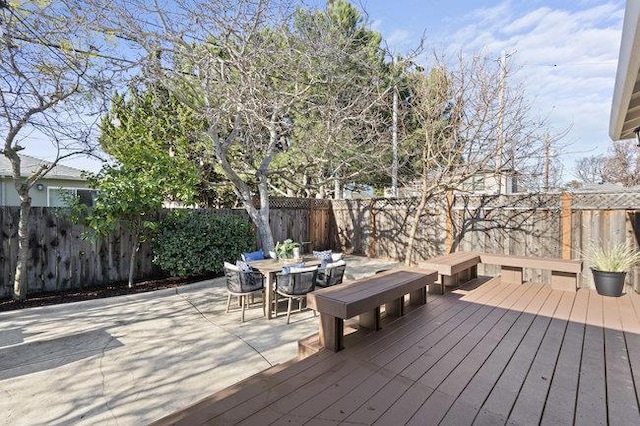 view of wooden deck