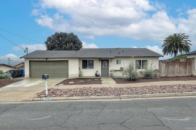 ranch-style house with a garage