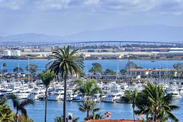 property view of water with a mountain view