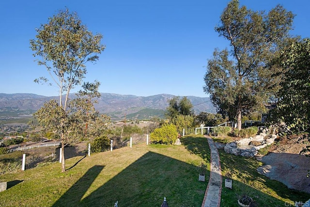 exterior space with a mountain view