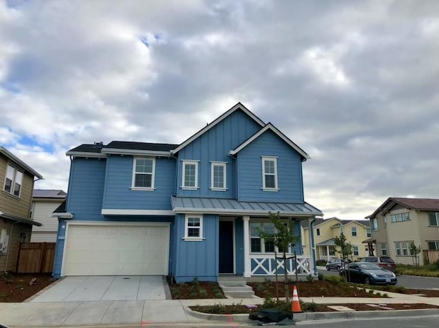 view of front of house featuring a garage