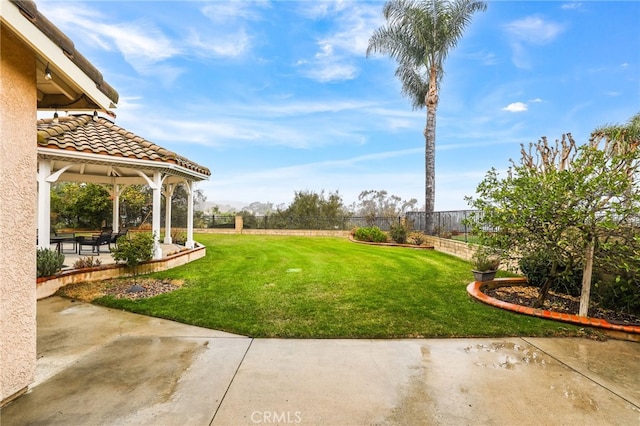 view of yard with a patio