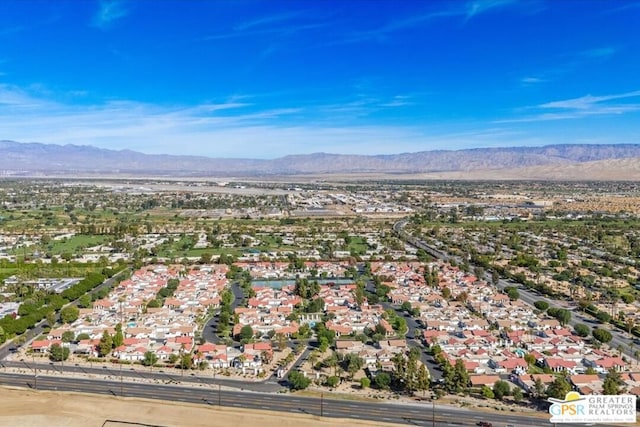 aerial view featuring a mountain view