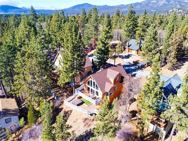 bird's eye view featuring a mountain view