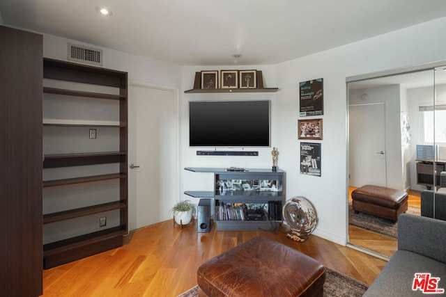 living room featuring hardwood / wood-style flooring