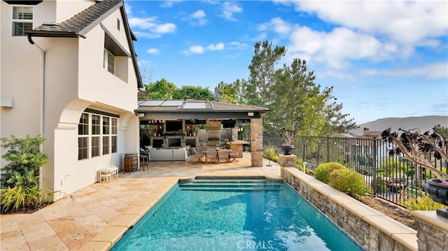 19 Basilica Pl, Ladera Ranch, CA 92694 - view of pool with a patio area and a mountain view