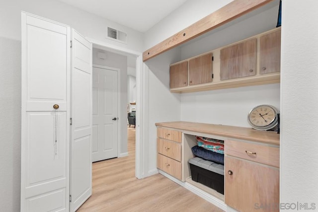 office featuring light hardwood / wood-style floors