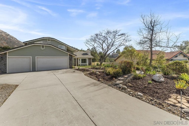 ranch-style home with a garage