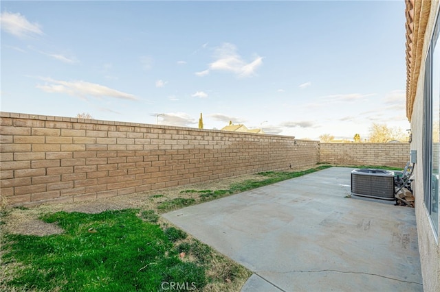 view of patio / terrace featuring central AC