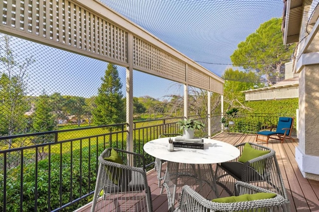 view of wooden terrace