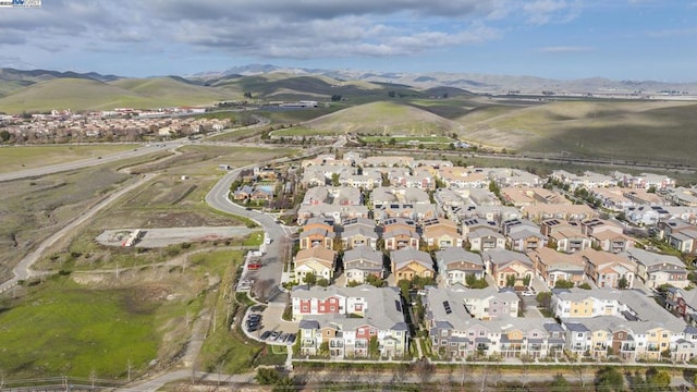 aerial view with a mountain view