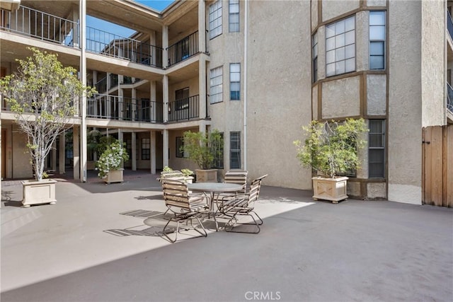 view of patio featuring outdoor dining space