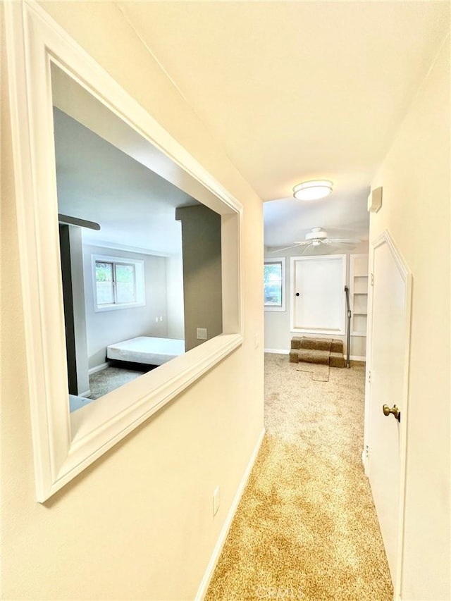 64 Avalon Terrace Rd, Avalon, CA 90704 - corridor with baseboards and carpet flooring