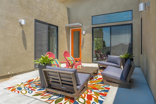 view of patio with an outdoor hangout area