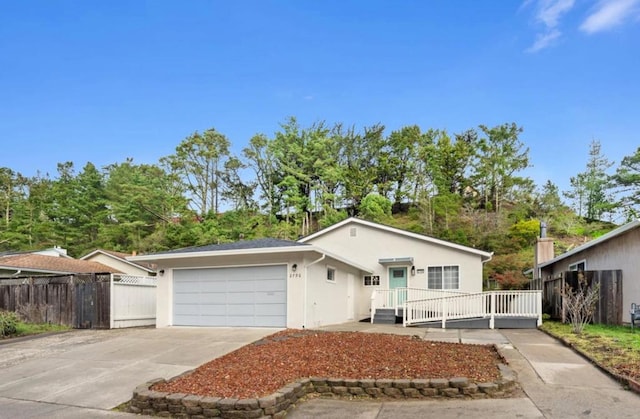 view of front of home featuring a garage