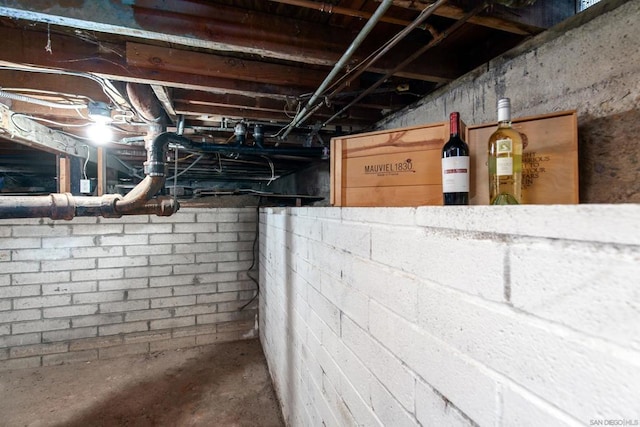 view of basement