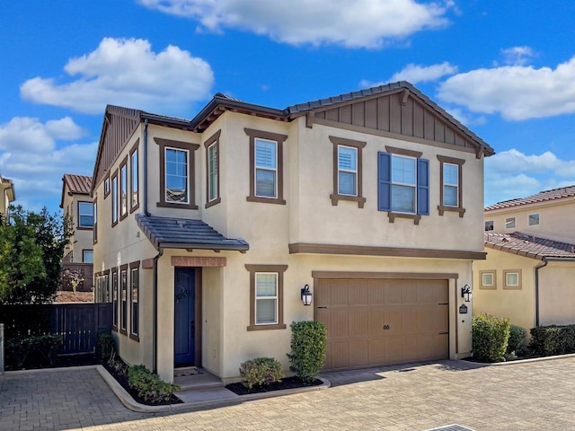 view of front of house featuring a garage