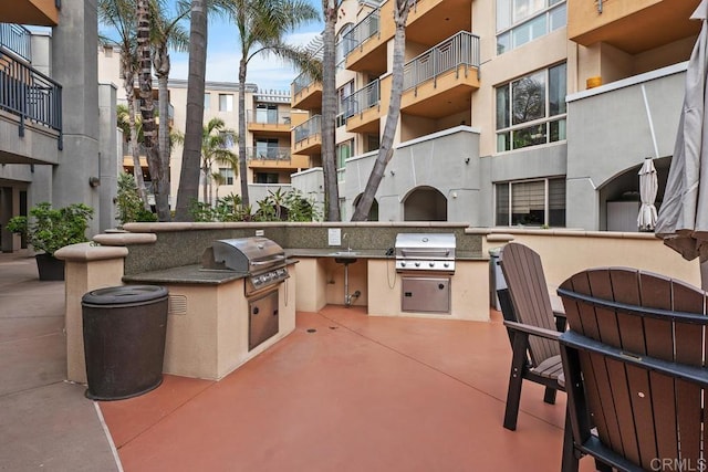 view of patio / terrace with grilling area and area for grilling