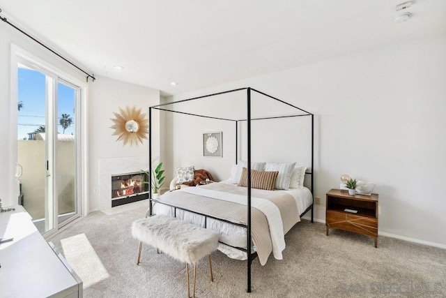 view of carpeted bedroom