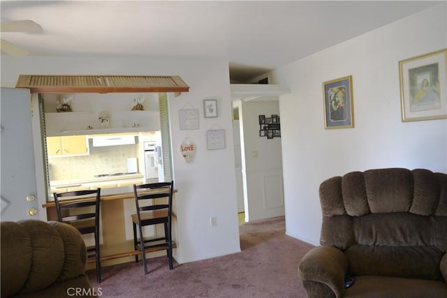 view of carpeted living room