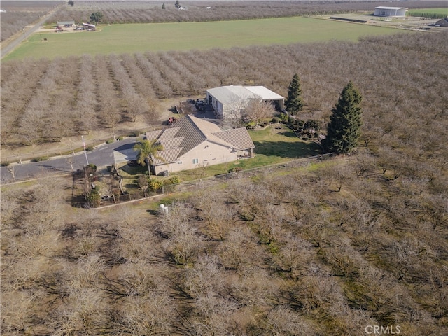 aerial view featuring a rural view