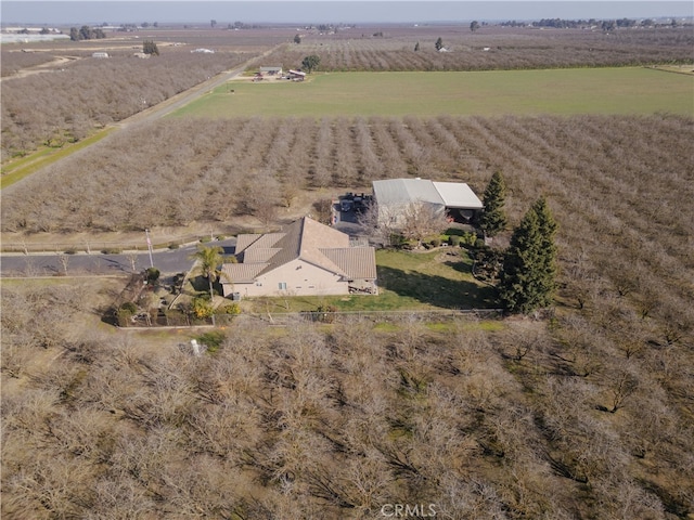 aerial view featuring a rural view