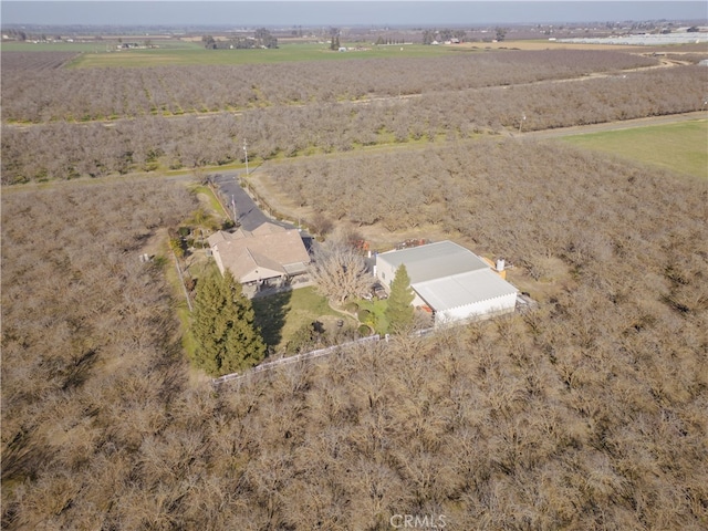 aerial view featuring a rural view