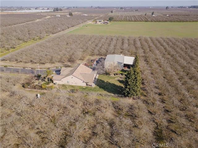 drone / aerial view featuring a rural view